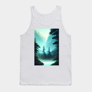 Nature Forest River Landscape Tank Top